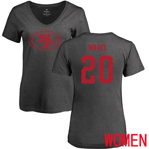 San Francisco 49ers Ash Women Jimmie Ward One Color #20 NFL T Shirt